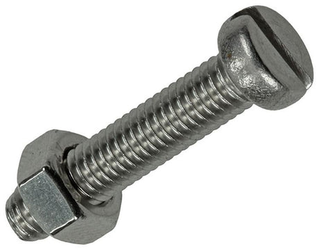 Mack 1019830 - metaalschroef cyl. kop + moer rvs 4 st m6x30 | 10 stuks