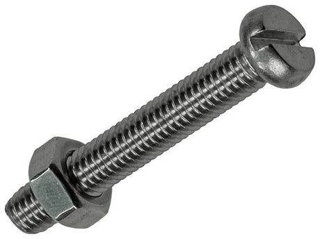 Mack 1019831 - metaalschroef cyl. kop + moer rvs 3 st m6x40 | 10 stuks