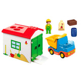 Playmobil 1.2.3. Werkman med sorteringsgarage 70184