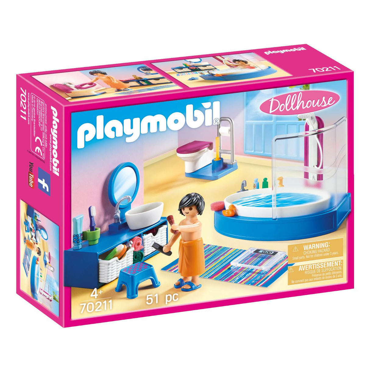 Playmobil dukkehus bad med bad 70211