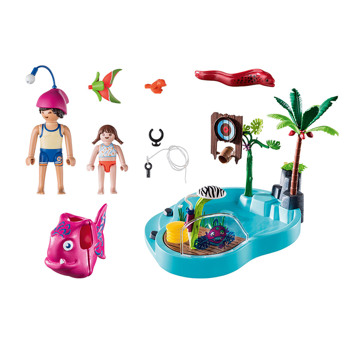 Playmobil Family Fun Swimming Pool With Watersplash 70610