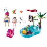 Playmobil Family Fun Swimming Pool With Watersplash 70610