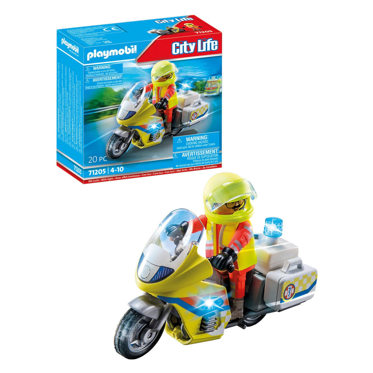 Playmobil City Life Awaryjne rower silnikowy z migającym światłem 71205