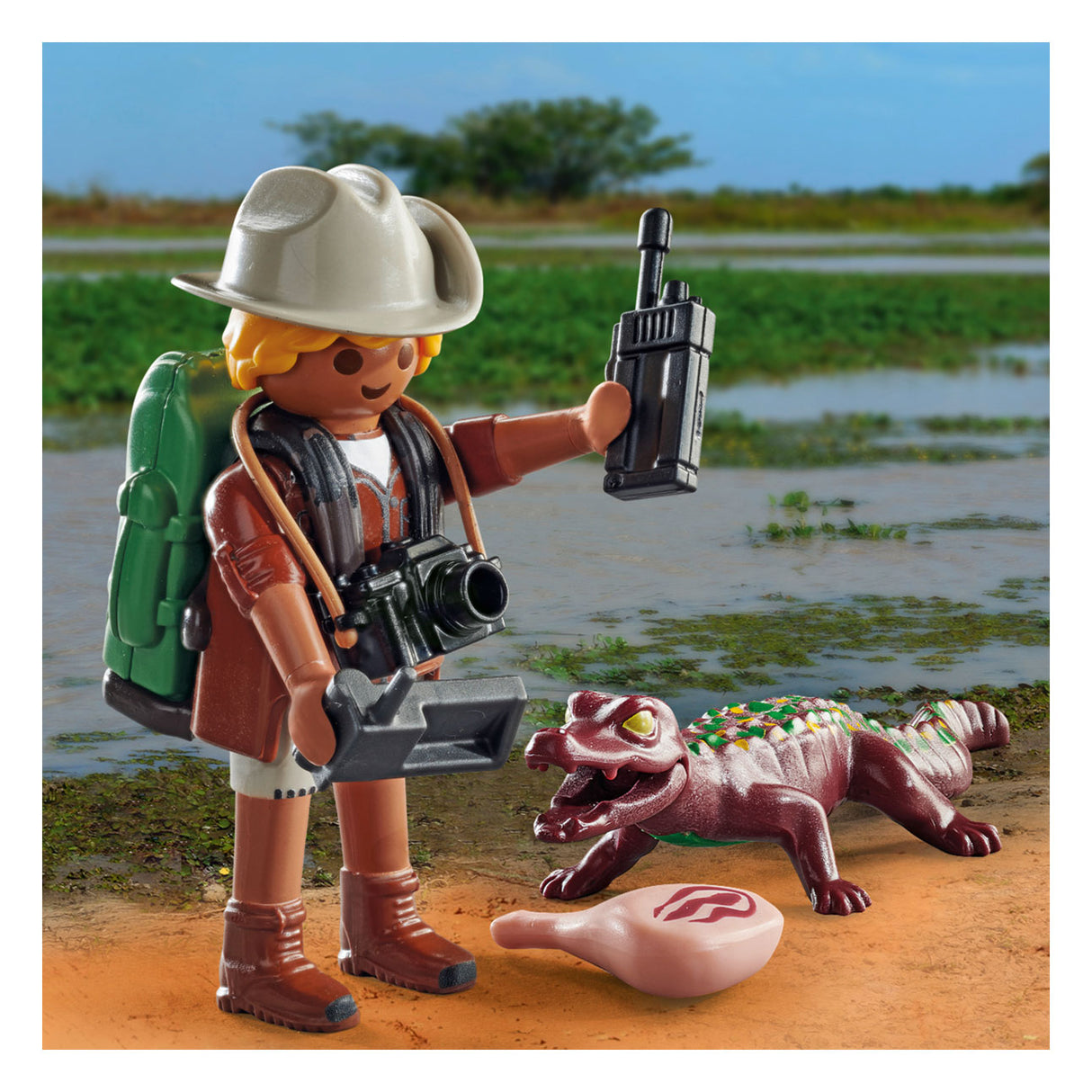 Playmobil Specials Researcher with young Caiman 71168