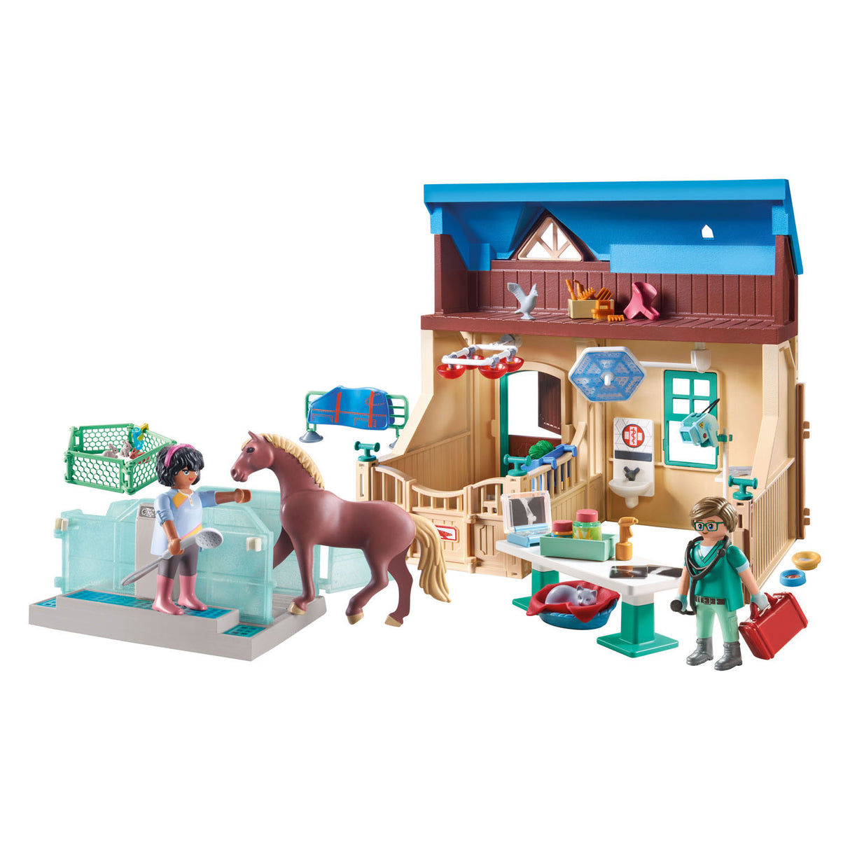 Playmobilski konji ali veterinarska praksa s konjskimi terapijami 71352