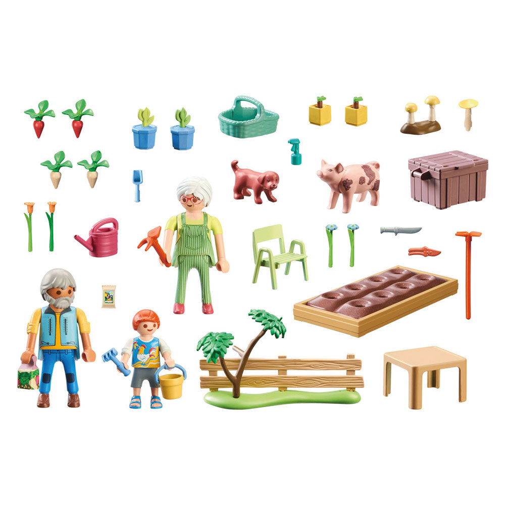 Playmobil Country idilični zelenjavni vrt pri starih starših 71443