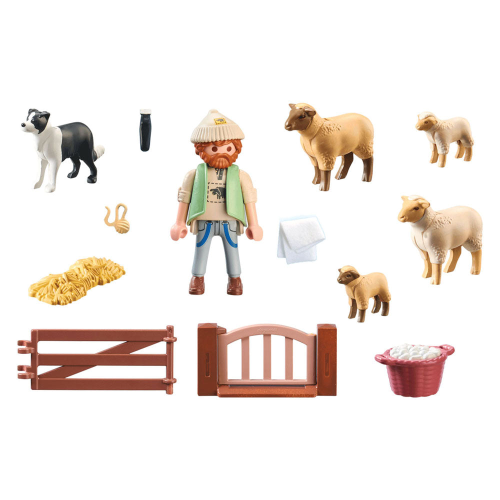 PlayMobil Land jonke Schäfer mat Schof 71444