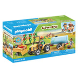 Playmobil mon tracteur de vie avec remorque et réservoir d'eau 71442