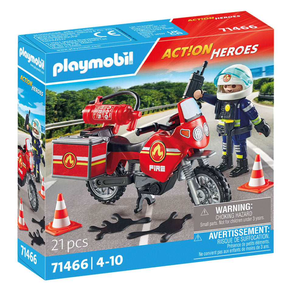 PlayMobilis Action Helden Feier Brigade um Site vum Accident 71466