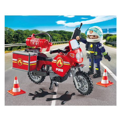 Playmobil 71466 Action Heroes Fire Brigade auf dem Ort des Unfalls