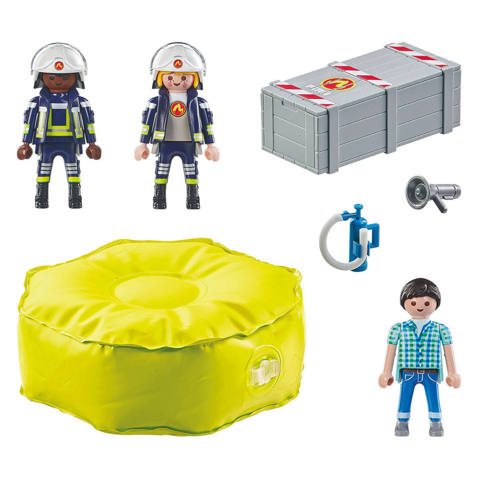 Playmobil Action Heroes Feuerwehrleute mit Luftkissen 71465