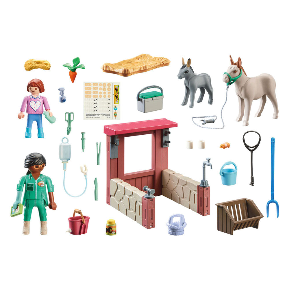 Playmobil Country Farm Vet med Donkeys 71471