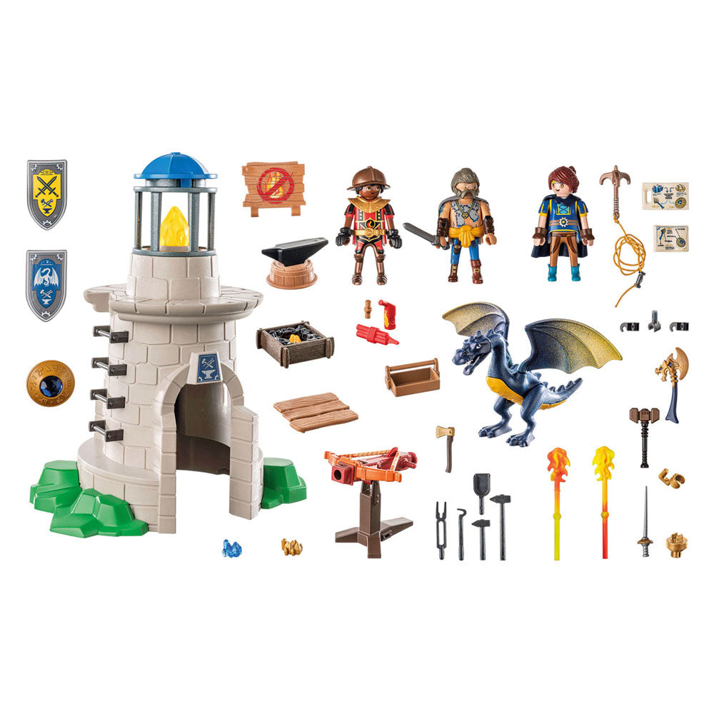 PlayMobil Novelmore Ridder Tower con herrero y dragón 71483