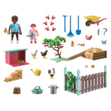 Playmobil MyLife Liten Chicken Farm i trädgården i den