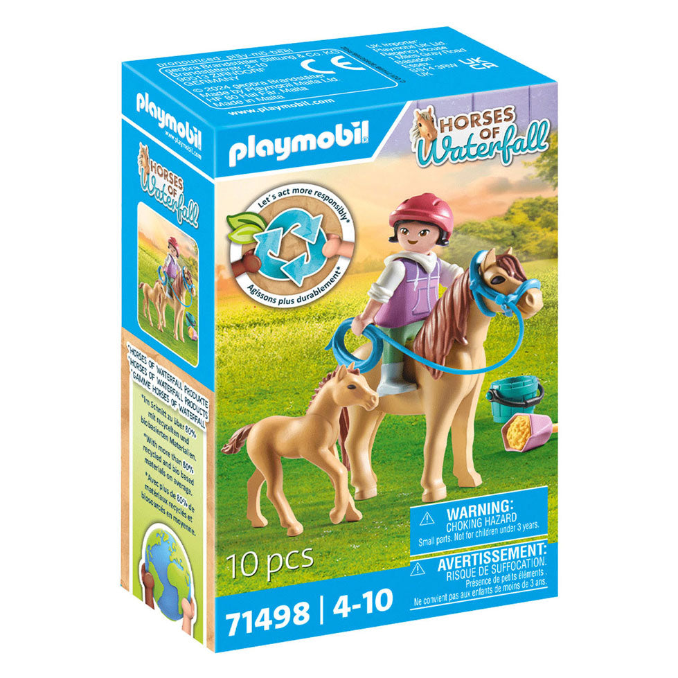 Playmabil Päerd oder Waasserfall Kand mam Pony a Foal 71498