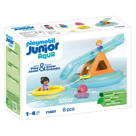 Playmobil Junior-Schwimminsel mit Wasserrutsche – 71687
