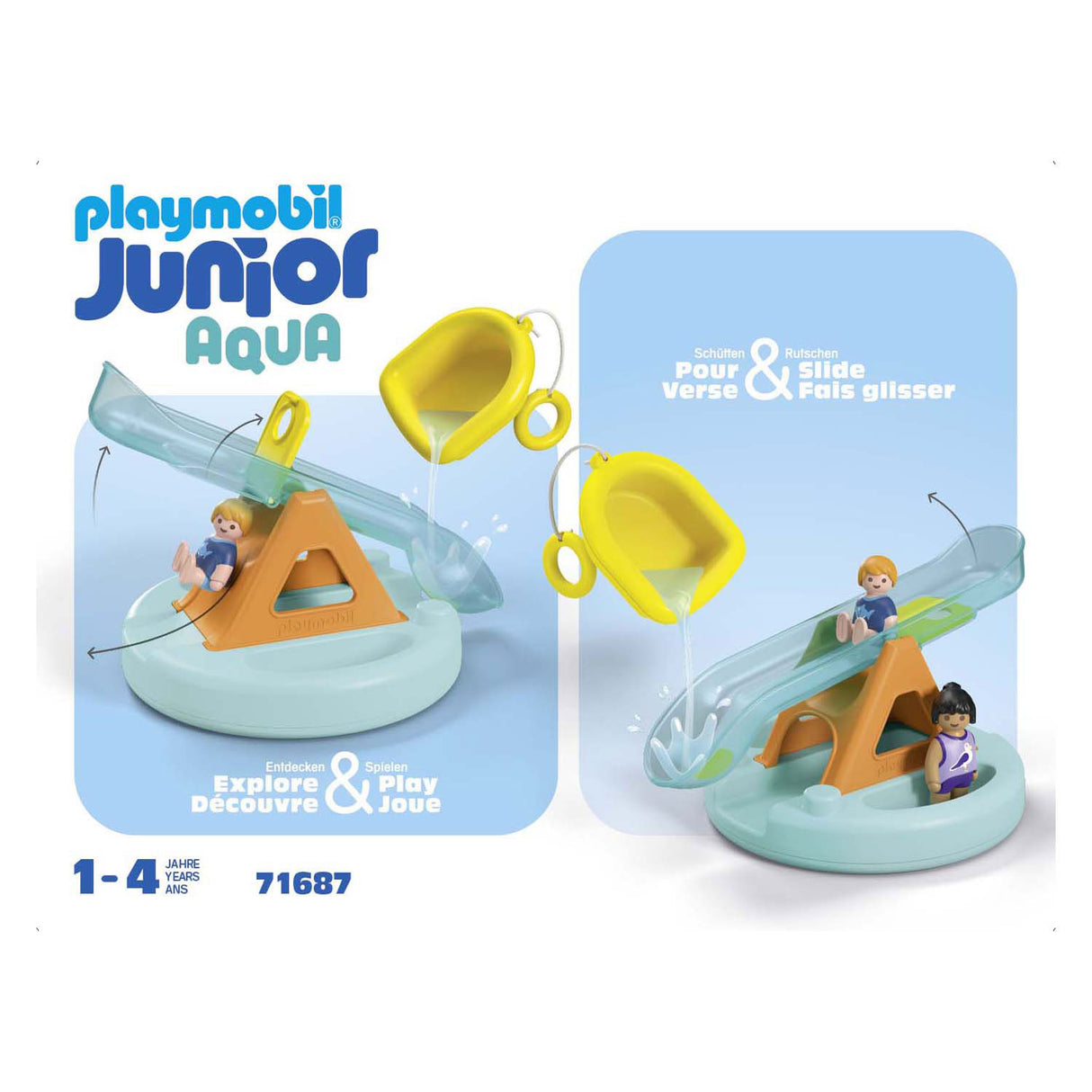 Playmobil Junior-Schwimminsel mit Wasserrutsche – 71687