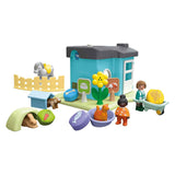 PlayMobil 1.2.3. Zvířecí důchod s krmným strojem - 71690