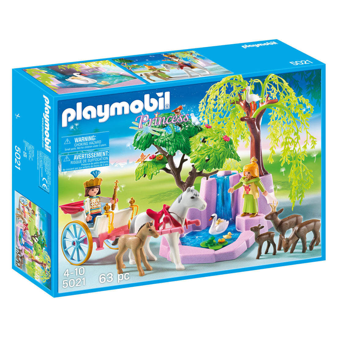 Playmobil Prins en prinses met Koets en Waterval 5021