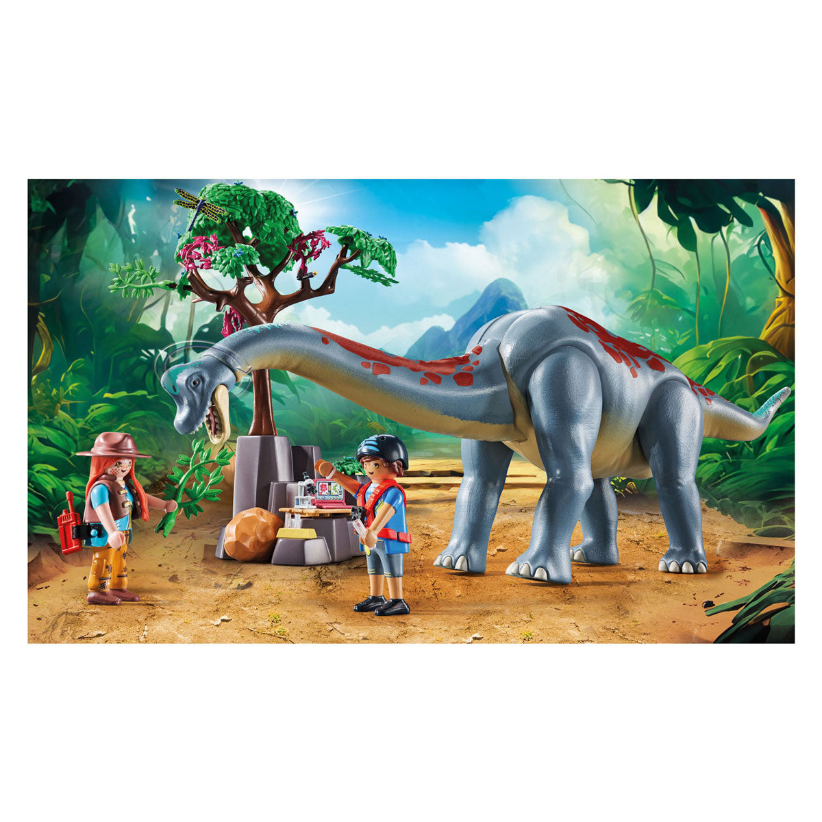 Playmobil Dinos Brachiosaurus mit Hovercraft 71819