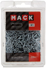 Mack 1017951 - kram staal verzinkt 250 gr 1,8 x 15 mm | 5 stuks