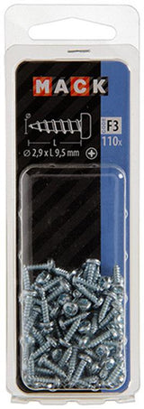 Mack 1018054 - zelftappende schroef cylkop verz.110 st 2,9 x 9,5 mm | 10 stuks