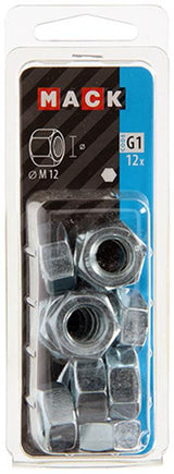 Mack 1018113 - zeskant moer staal verzinkt 12 st m 12 | 5 stuks