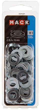 Mack 1018118 - sluitring staal verzinkt 100 st 8,4 x 16 mm | 5 stuks