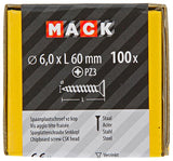 Mack 1020123 - spaanplaatschroef vz kop geel vz 100 st 6,0 x 60 mm | 2 stuks
