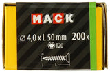 Mack 1020141 - spaanplaatschroef vz kp-zelfb.gvz 200st 4,0 x 50 mm | 3 stuks