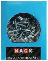 Mack 1020191 - houtbout + moer verzinkt 50 stm5 x 25 mm | 5 stuks