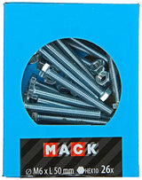 Mack 1020217 - tapbout + moer verzinkt 26 st m6 x 50 mm | 5 stuks