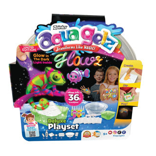 Aqua-Gelz-Spielset mit im Dunkeln leuchtenden Figuren