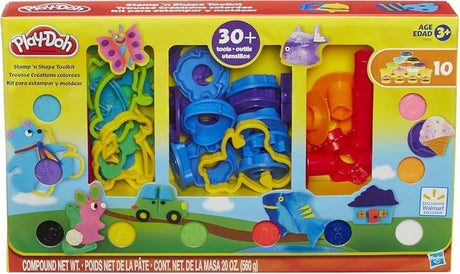 Hasbro Play-Doh-Werkzeugset mit +30 Teilen und 10 Tontöpfen