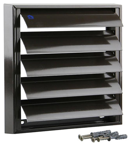 Renson 1006255 - dampkaprooster opbouw 433 alu ral 8019 210x210mm | 2 stuks