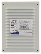 Renson 1006303 - schoepenrooster vlak alu ral 9010 150x200mm | 10 stuks