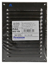 Renson 1006304 - schoepenrooster vlak alu ral 8019 150x200mm | 10 stuks