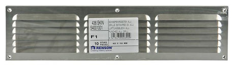 Renson 1006315 - schoepenrooster vlak alu f1 400x100mm | 10 stuks