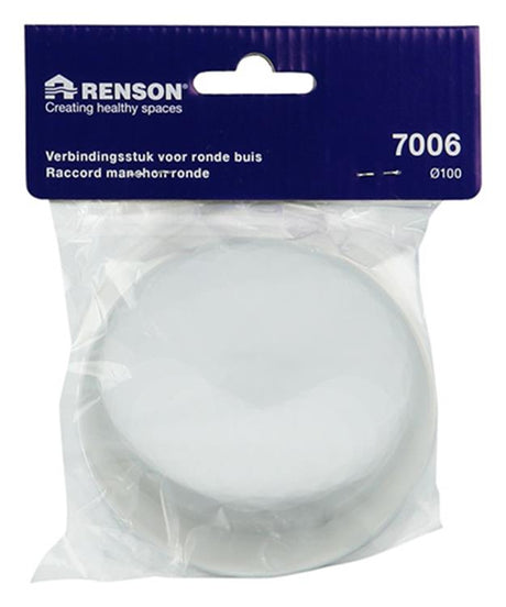 Renson 1006395 - pvc verbindingsstuk 7006 wit ø 100 | 4 stuks