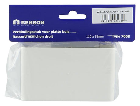 Renson 1006399 - pvc verbindingsstuk 7008 wit 110x55mm | 4 stuks