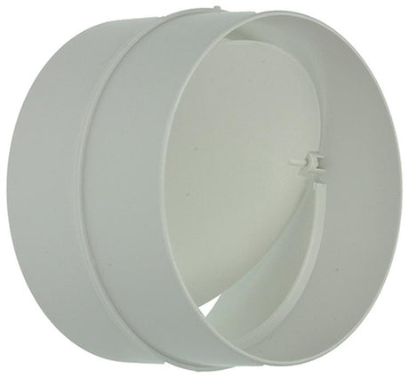 Renson 1006398 - pvc verbindingsstuk + terugslagklep 7007 wit ø 100 | 2 stuks
