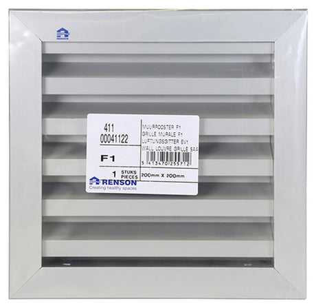 Renson 1013881 - muurrooster 411 f1 200x200mm | 2 stuks
