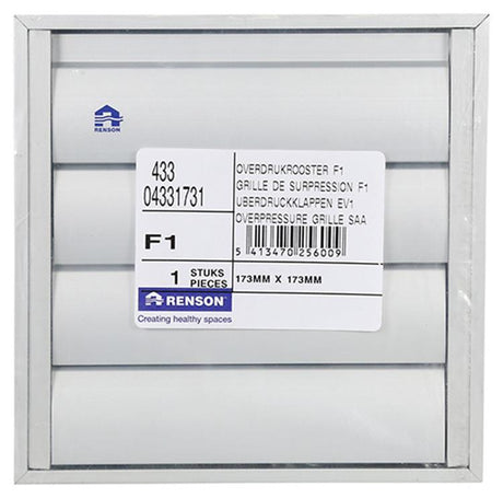 Renson 1013526 - lamellenrooster alu natuur 433 173x173mm | 2 stuks