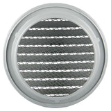 Renson 1008243 - ronde schoepenrooster inb. 435 r ral 9006 ø 100 | 8 stuks