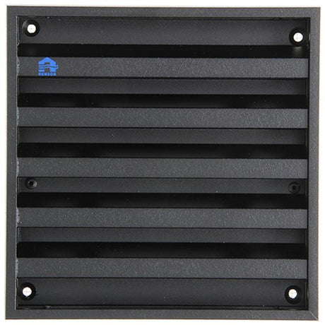Renson 1057988 - opbouwmuurrooster met gaas 431 (165x165) ral 9005 zwart | 2 stuks