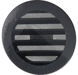 Renson 1057993 - inbouw rond schoepenr met gaas434r dia 100 ral 9005 zwart | 10 stuks