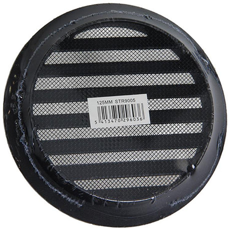 Renson 1057994 - inbouw rond schoepenr met gaas434r dia 125 ral 9005 zwart | 10 stuks