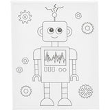 Creativ Company Malleinwand mit Druck, Roboter, D: 1,6 cm, Größe 24x30 cm, 360 g, 1 Stück
