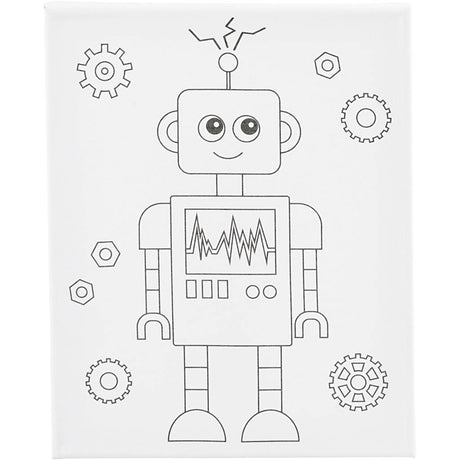 Kreativunternehmen https: www.cchobby.nl painter-canvas-with-print-robot-d-1-6-cm-dimensions-24x30-cm-360-gr-1-piece