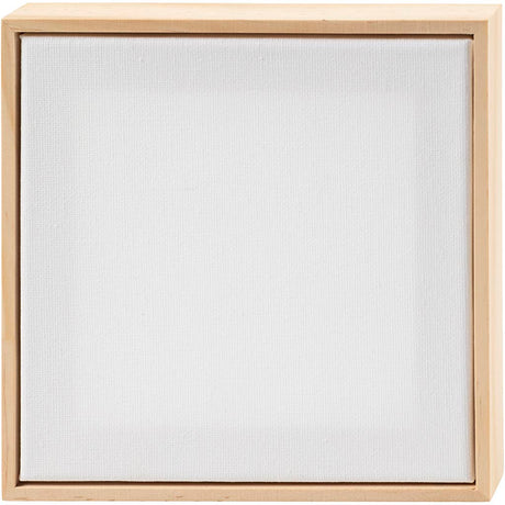 Creativ Company Keilrahmen mit Rahmen, Größe 15,8x15,8 cm, 280 g, weiß, 10 Stück 1 Karton